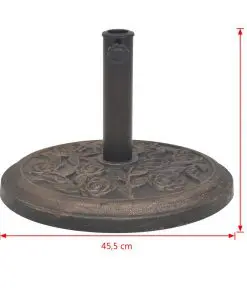 vidaXL Parasol Base Resin Round Bronze 9 kg