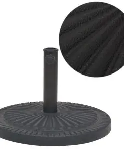 vidaXL Parasol Base Resin Round Black 14 kg