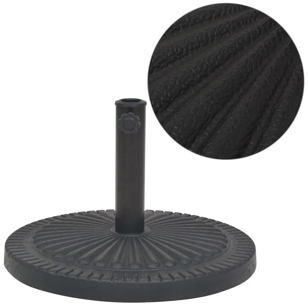 vidaXL Parasol Base Resin Round Black 14 kg