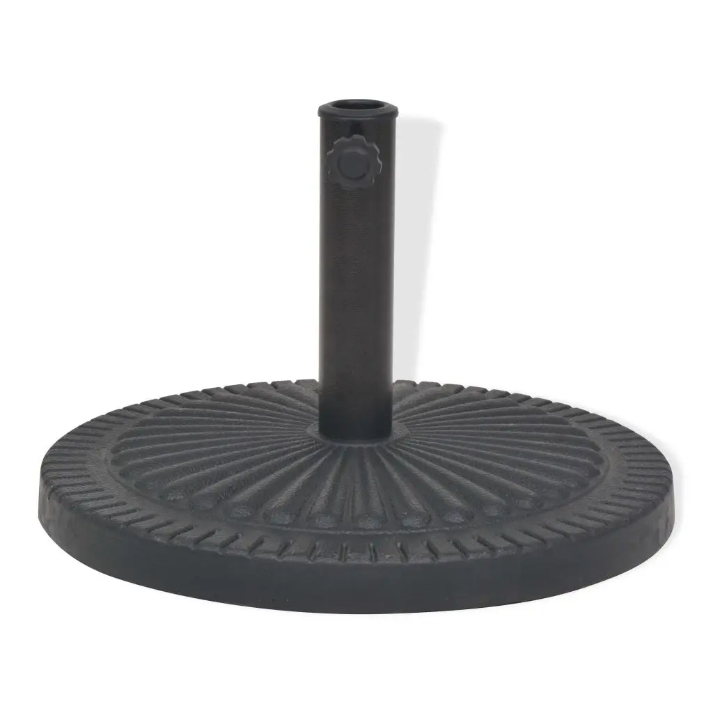 vidaXL Parasol Base Resin Round Black 14 kg