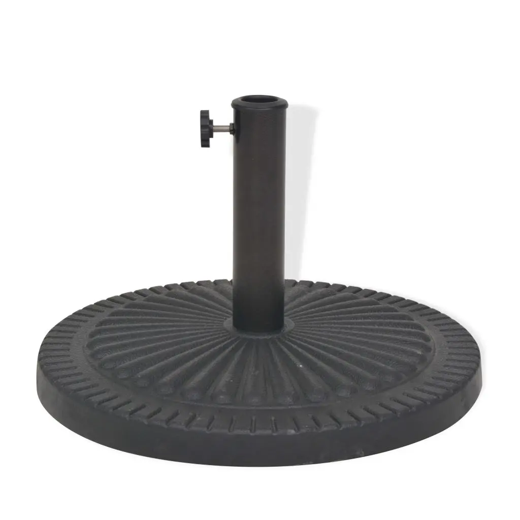 vidaXL Parasol Base Resin Round Black 14 kg