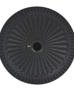 vidaXL Parasol Base Resin Round Black 14 kg
