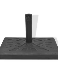 vidaXL Parasol Base Resin Square Black 19 kg