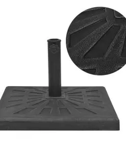 vidaXL Parasol Base Resin Square Black 12 kg