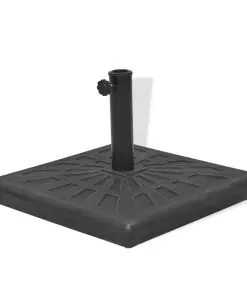 vidaXL Parasol Base Resin Square Black 12 kg