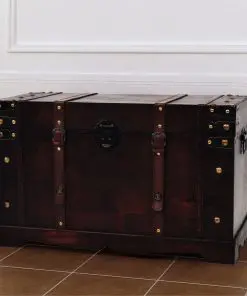 vidaXL Vintage Treasure Chest Wood 66x38x40 cm