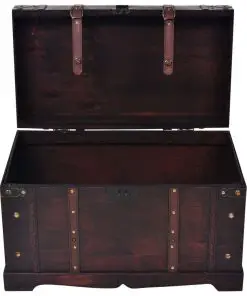 vidaXL Vintage Treasure Chest Wood 66x38x40 cm