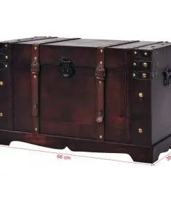 vidaXL Vintage Treasure Chest Wood 66x38x40 cm