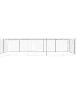 vidaXL Outdoor Dog Kennel Galvanised Steel 10x10x2 m