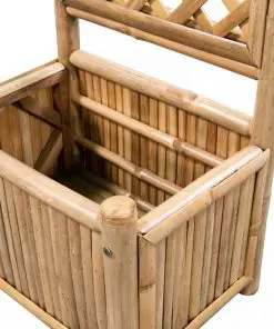 vidaXL Garden Planter with Trellis Bamboo 40 cm
