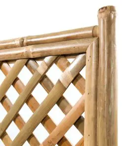 vidaXL Garden Planter with Trellis Bamboo 40 cm