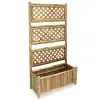 vidaXL Garden Raised Bed with Trellis Bamboo 70 cm
