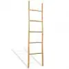 vidaXL Towel Ladder with 5 Rungs Bamboo 150 cm