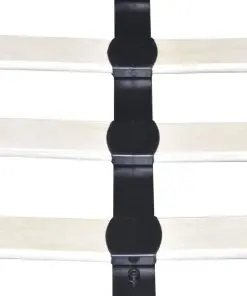 vidaXL Bed Frame Black Faux Leather Double Size