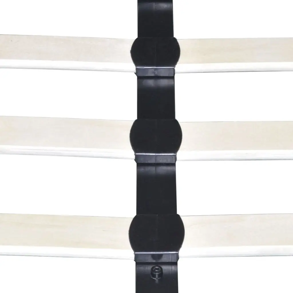 vidaXL Bed Frame Black Faux Leather King Size