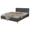 vidaXL Bed Frame Dark Grey Fabric Queen Size