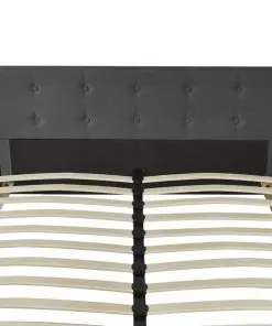 vidaXL Bed Frame Dark Grey Fabric King Size