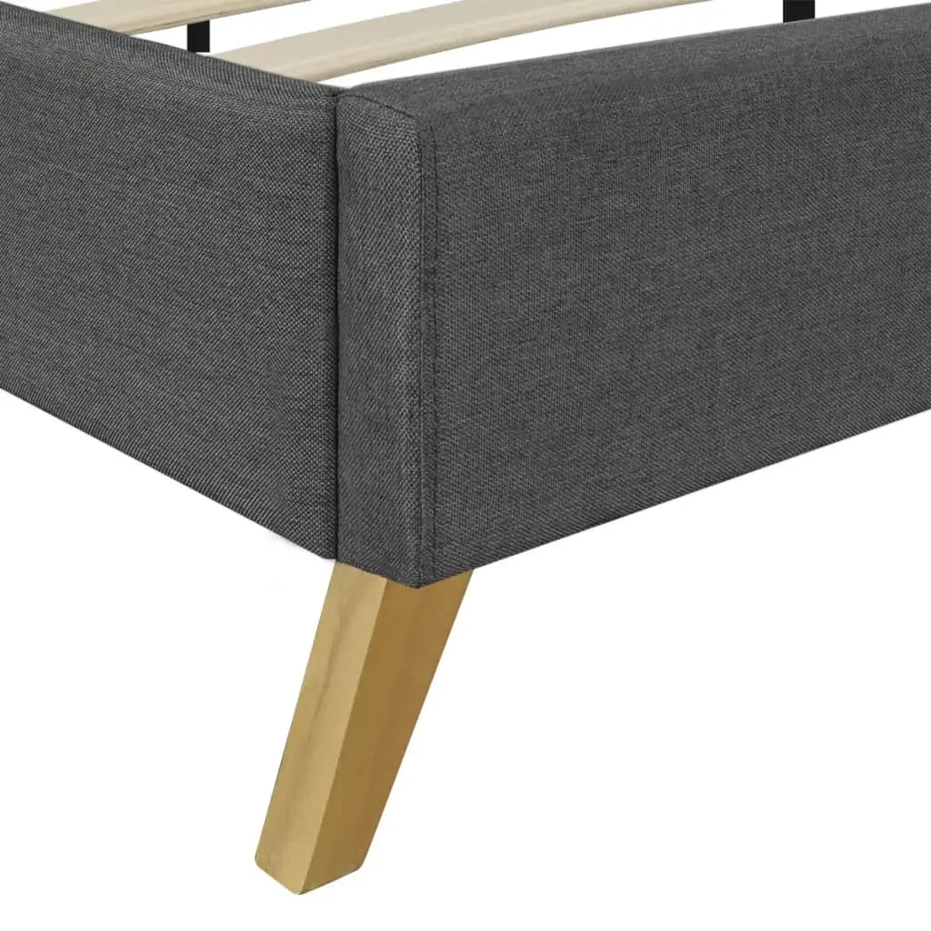 vidaXL Bed Frame Dark Grey Fabric King Size