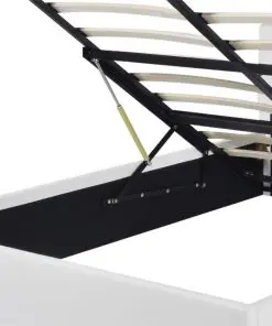 vidaXL Bed Frame White Faux Leather Double Size