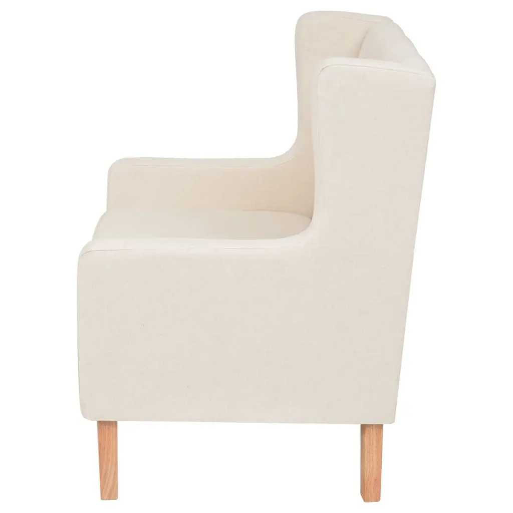 vidaXL Armchair Cream White Fabric
