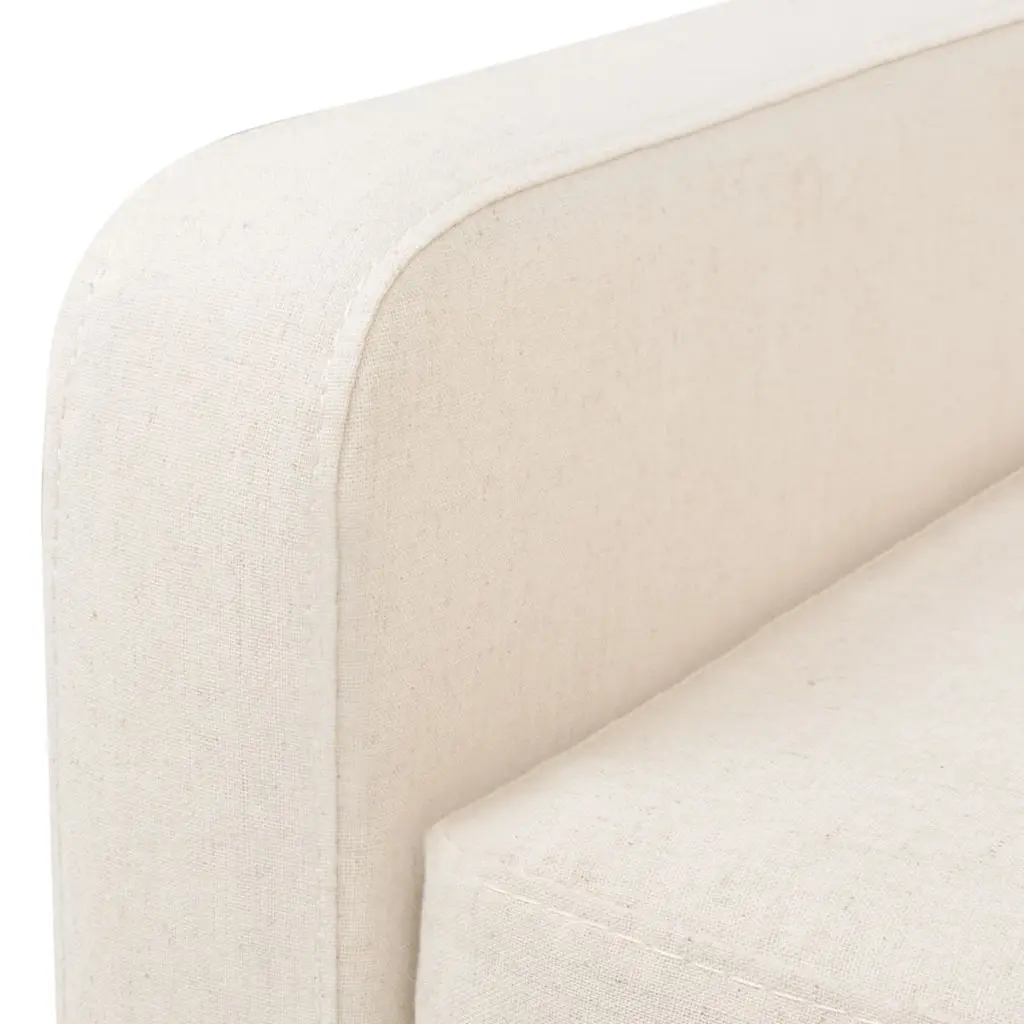 vidaXL Armchair Cream White Fabric