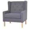 vidaXL Armchair Grey Fabric