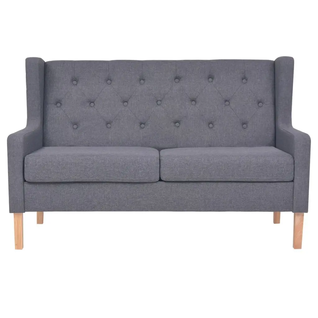 vidaXL 2-Seater Sofa Fabric Grey