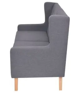 vidaXL 2-Seater Sofa Fabric Grey