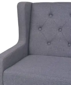 vidaXL 2-Seater Sofa Fabric Grey
