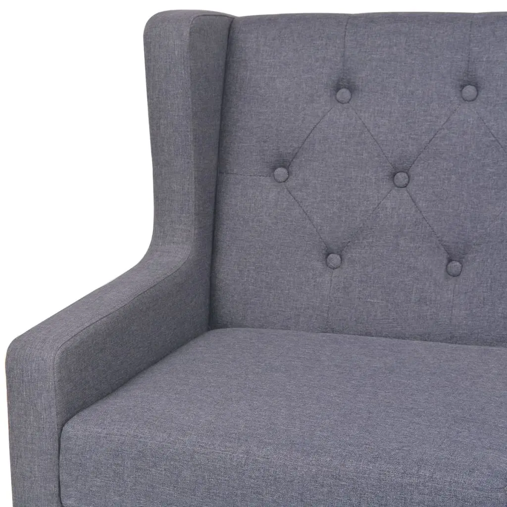 vidaXL 2-Seater Sofa Fabric Grey