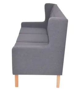 vidaXL 3-Seater Sofa Fabric Grey