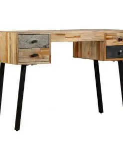 vidaXL Writing Desk 110x50x76 cm Solid Reclaimed Teak