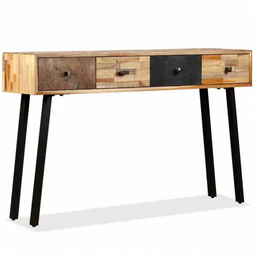 vidaXL Console Table 120x30x76 cm Solid Reclaimed Teak