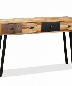 vidaXL Console Table 120x30x76 cm Solid Reclaimed Teak