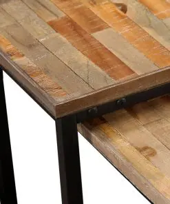 vidaXL 2 Piece Nesting Coffee Table Set Solid Reclaimed Teak