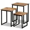 vidaXL 3 Piece Nesting Coffee Table Set Solid Reclaimed Teak