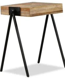 vidaXL Side Table Solid Reclaimed Teak