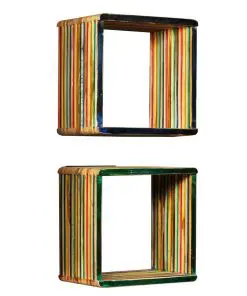 vidaXL Wall Shelf Set 3 pcs Multicolour Solid Reclaimed Teak