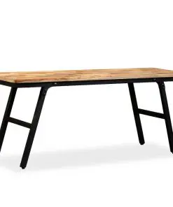 vidaXL Bench Reclaimed Teak and Steel 110x35x45 cm
