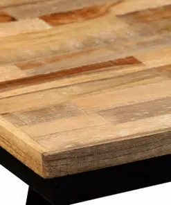 vidaXL Bench Reclaimed Teak and Steel 110x35x45 cm