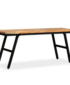 vidaXL Bench Reclaimed Teak and Steel 110x35x45 cm