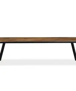 vidaXL Bench Reclaimed Teak and Steel 160x35x45 cm