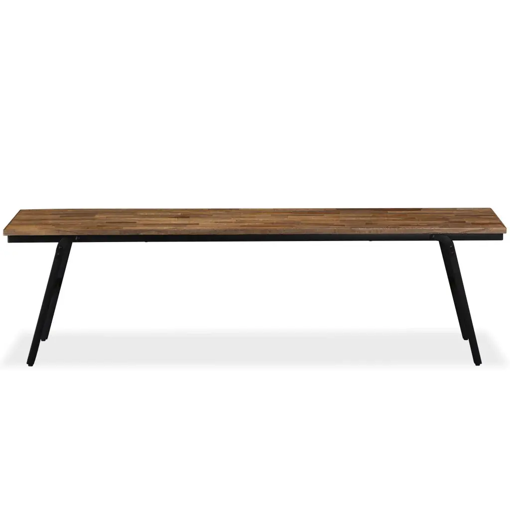 vidaXL Bench Reclaimed Teak and Steel 160x35x45 cm