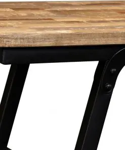 vidaXL Bench Reclaimed Teak and Steel 160x35x45 cm