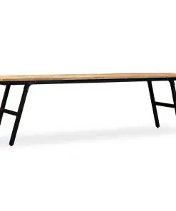 vidaXL Bench Reclaimed Teak and Steel 160x35x45 cm