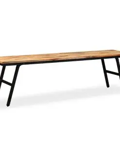vidaXL Bench Reclaimed Teak and Steel 160x35x45 cm