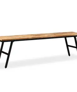 vidaXL Bench Reclaimed Teak and Steel 160x35x45 cm