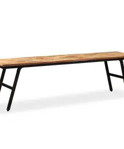 vidaXL Bench Reclaimed Teak and Steel 160x35x45 cm