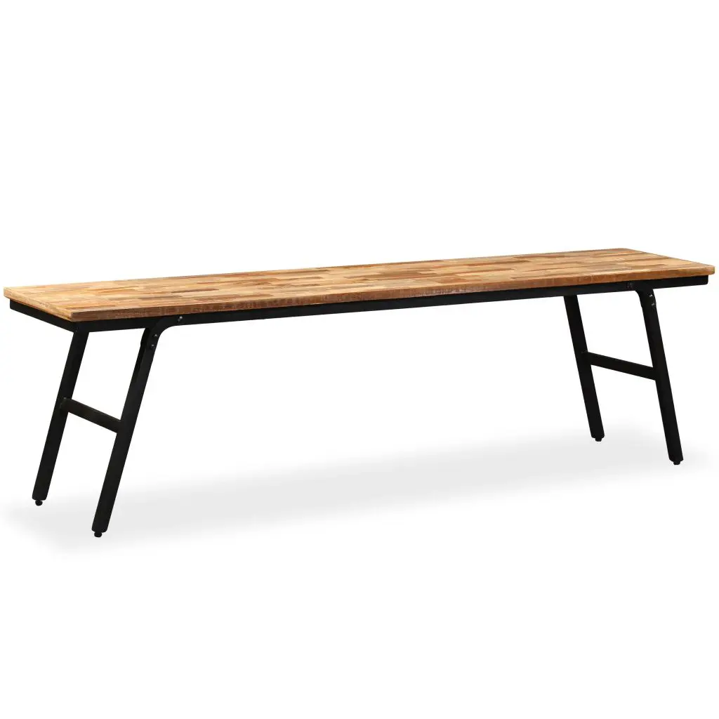 vidaXL Bench Reclaimed Teak and Steel 160x35x45 cm