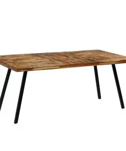 vidaXL Dining Table Reclaimed Teak and Steel 180x90x76 cm